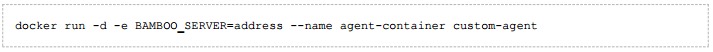 The custom-agent image can be run with this command