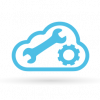 Cloud with tools graphic