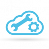 Cloud with tools graphic